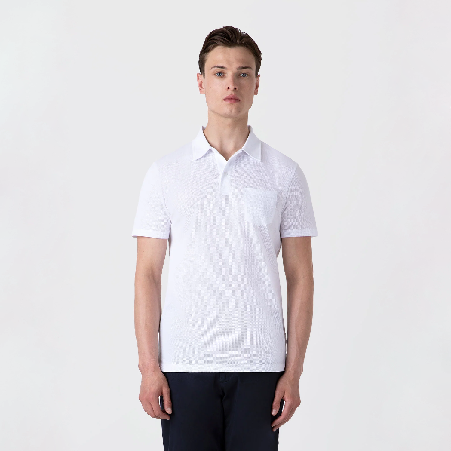 Sunspel S/S Riviera Polo Shirt - White – Stomping Ground