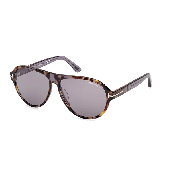 Tom Ford Quincy TF1080 55C Sunglasses - Coloured Havana / Shiny