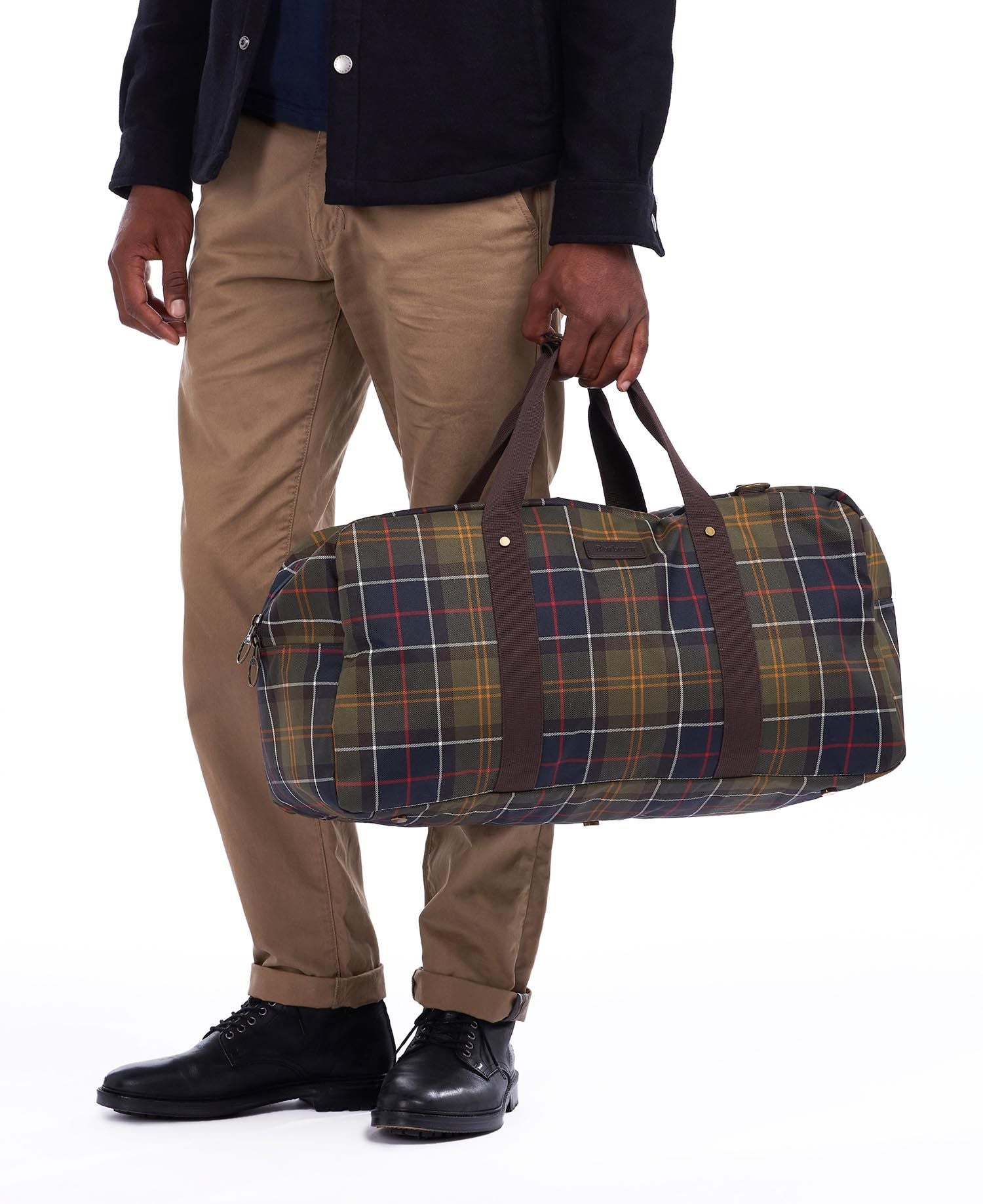 Barbour tartan holdall on sale