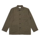 Bakers Overshirt - Linen Cotton Shirting - Olive