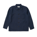 Bakers Overshirt - Linen Cotton Shirting - Navy