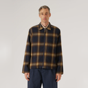 Canyon Check Zip Shirt - Navy