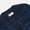 Cardigan Moh Check Fleece - Navy