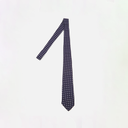 Dot Print Tie - Navy