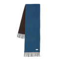 Double Sided Scarf - LT Blue / Brown