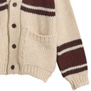 Langdale Cardigan - Chunky Knit Stripe - Ecru