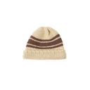 Lenny Hat - Chunky Knit Stripe - Ecru