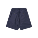 Peached Poplin Pleated Track Short - Navy