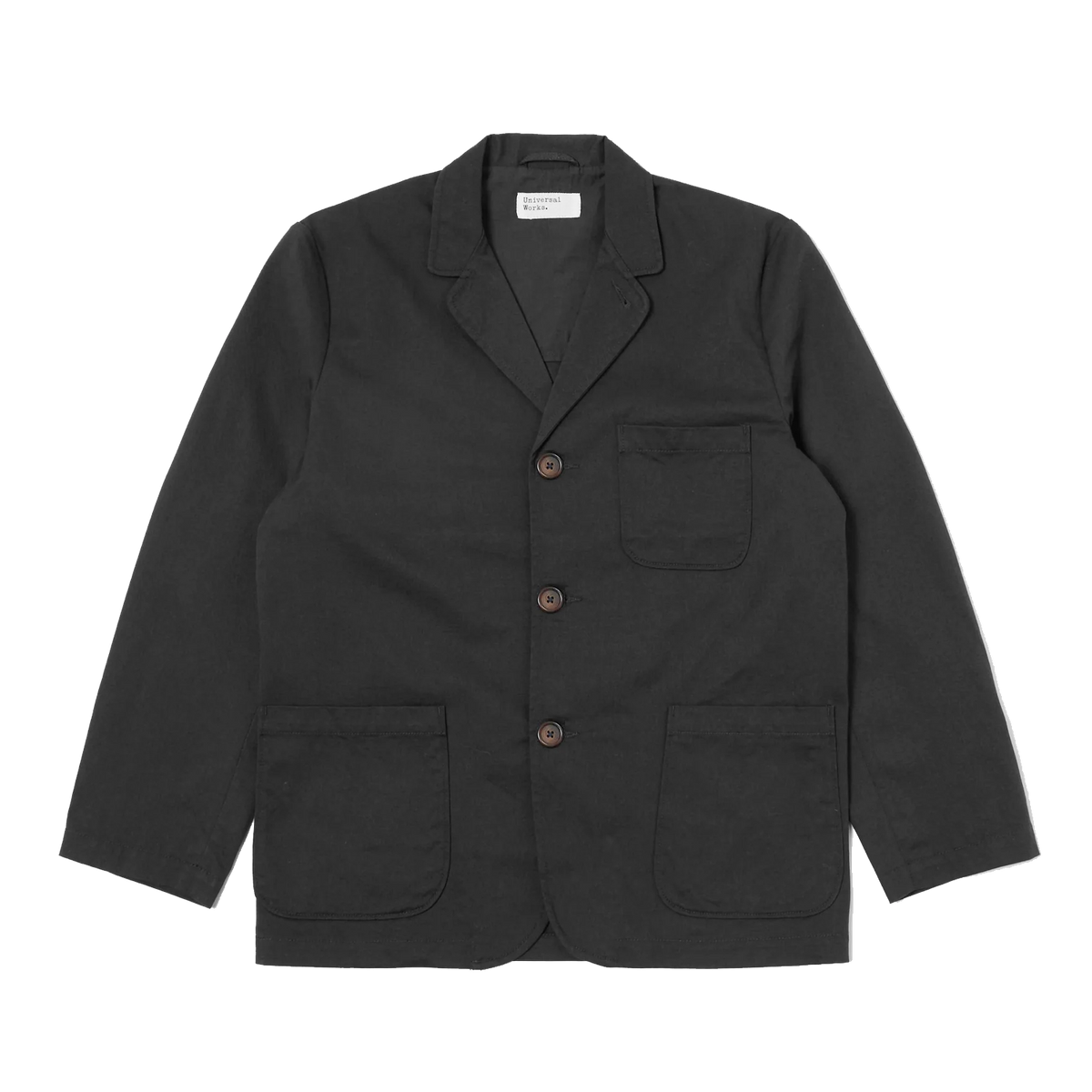 Universal Works Three Button Universal Works Twill Three Button Jacket - Black – Stomping Ground
