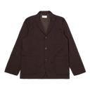 Twill Three Button Jacket - Brown
