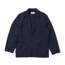 Two Button Jacket - Linen Slub Weave - Navy