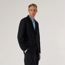 Two Button Jacket - Upcycled Navy Tweed