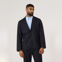 Travel Suiting Two Button Jacket - Navy