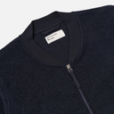 Zip Bomber Wool Fleece - Navy