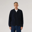Zip Bomber Wool Fleece - Navy