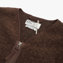 Zip Liner Jacket Wool Fleece - Brown Marl