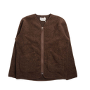 Zip Liner Jacket Wool Fleece - Brown Marl