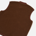 Zip Waistcoat Wool Fleece - Cacao