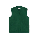 Zip Waistcoat Wool Fleece - Green
