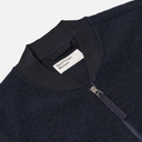 Zip Waistcoat Wool Fleece - Navy