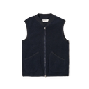Zip Waistcoat Wool Fleece - Navy