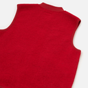 Zip Waistcoat Wool Fleece - Scarlet