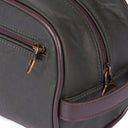 Trousse de Toilette Barbour en Coton Ciré - Olive/Brun