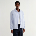 Chemise Corey manches longues - Bleu vif - Rayures torsadées