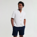 Curzon S/S Shirt Drapey Tencel Twill - White