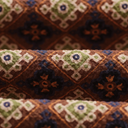 Didcot Seersucker Tiles  SS Shirt - Rust / Multi