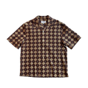 Didcot Seersucker Tiles  SS Shirt - Rust / Multi