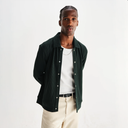 Hays Structured Waffle Overshirt -  Dark Green