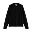 Lennox - Black Milano Stripe Knitted Polo