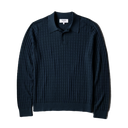 Oban - Polo en maille rayée "Navy Diamond"