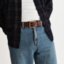 Paton - Ceinture en cuir marron