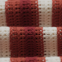 Porto - Ecru And Orange Stripe Crochet Knitted Shirt