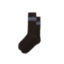 Sandwell - Trio Stripe Cotton Socks - Brown Marl / Blue