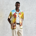 S/S Didcot Shirt - Watercolour Abstract Painting