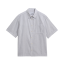S/S Kew Shirt - White Boucle Stripe