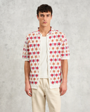 S/S Porto Shirt - Ecru & Multicolor Splash Crochet