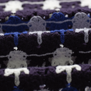 S/S Porto Shirt - Navy Splash Crochet