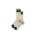 Thorpe Sports Sock - Block Stripe Sports Socks - Ecru / Green