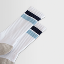 Thorpe Sports Sock - Block Stripe White / Navy