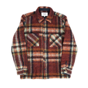 Whiting Lex Wool Blend Check Overshirt - Burgundy / Multicolour