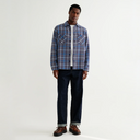 Whiting - Navy And Blue Houndstooth Weave Overshirt