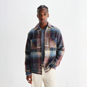 Whiting - Blue And Multicolour Wool Check Overshirt