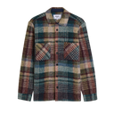 Whiting - Blue And Multicolour Wool Check Overshirt