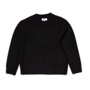 Wilde - Black Fluffy Wool Crewneck