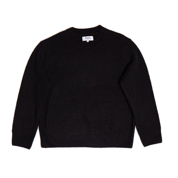 Wax London Wilde - Black Fluffy Wool Crewneck – Stomping Ground