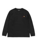 CARHARTT WIP L/S American Script BLACK